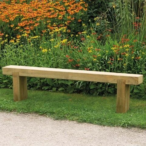 Forest Sleeper Wooden Garden Bench 6'x1' (1.8x0.2m) 3 Forest Sleeper Wooden Garden Bench 6'x1' (1.8x0.2m)
