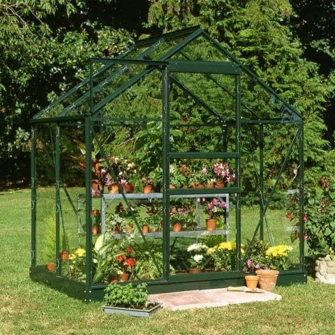 6'x4' Halls Green Frame Large Paned Toughened Glass Greenhouse (1.92x1.32m) 3 6'x4' Halls Green Frame Large Paned Toughened Glass Greenhouse (1.92x1.32m)