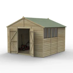 10' X 10' Forest Beckwood 25yr Guarantee Shiplap Pressure Treated Double Door Apex Wooden Shed (3.21m X 3.01m) 39 10' X 10' Forest Beckwood 25yr Guarantee Shiplap Pressure Treated Double Door Apex Wooden Shed (3.21m X 3.01m) -Zen Gardenia Sales spa1010dd4wm open 05.18.23 1