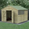 10' X 10' Forest Beckwood 25yr Guarantee Shiplap Pressure Treated Double Door Apex Wooden Shed (3.21m X 3.01m) -Zen Gardenia Sales spa1010dd4wm insitu min 1