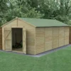 20' X 10' Forest Beckwood 25yr Guarantee Shiplap Pressure Treated Windowless Double Door Apex Wooden Shed (5.96m X 3.21m) -Zen Gardenia Sales spa1020ddnwm insitu min 1