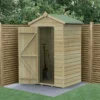 4' X 3' Forest Beckwood 25yr Guarantee Shiplap Pressure Treated Windowless Apex Wooden Shed (1.34m X 1m) -Zen Gardenia Sales spa43nwm insitu min 1