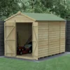 10' X 6' Forest Beckwood 25yr Guarantee Shiplap Pressure Treated Windowless Double Door Apex Wooden Shed (3.01m X 1.99m) -Zen Gardenia Sales spa610ddnwm insitu min 1