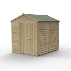 8' X 6' Forest Beckwood 25yr Guarantee Shiplap Pressure Treated Windowless Double Door Apex Wooden Shed (2.42m X 1.99m) -Zen Gardenia Sales spa68ddnwm closed 05.17.23 1