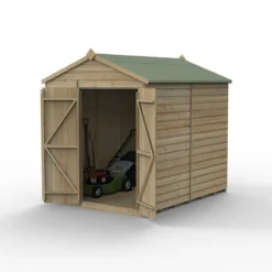 8' X 6' Forest Beckwood 25yr Guarantee Shiplap Pressure Treated Windowless Double Door Apex Wooden Shed (2.42m X 1.99m) -Zen Gardenia Sales spa68ddnwm open 05.17.23 1