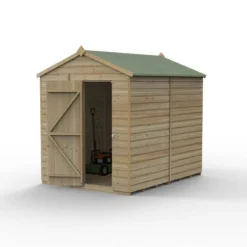 8' X 6' Forest Beckwood 25yr Guarantee Shiplap Pressure Treated Windowless Apex Wooden Shed (2.42m X 1.99m) -Zen Gardenia Sales spa68nwm open 05.18.23
