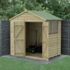 7' X 5' Forest Beckwood 25yr Guarantee Shiplap Pressure Treated Double Door Apex Wooden Shed (2.28m X 1.53m) -Zen Gardenia Sales spa75dd2wm insitu min 1