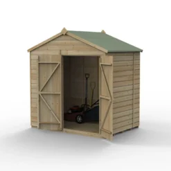 7' X 5' Forest Beckwood 25yr Guarantee Shiplap Pressure Treated Windowless Double Door Apex Wooden Shed (2.28m X 1.53m) -Zen Gardenia Sales spa75ddnwm open 05.17.23