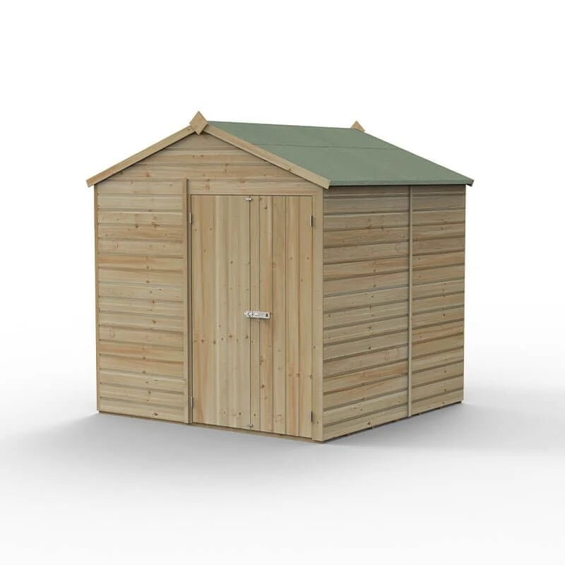 7' X 7' Forest Beckwood 25yr Guarantee Shiplap Pressure Treated Windowless Double Door Apex Wooden Shed (2.28m X 2.12m) 4 7' X 7' Forest Beckwood 25yr Guarantee Shiplap Pressure Treated Windowless Double Door Apex Wooden Shed (2.28m X 2.12m) - Image 2