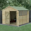 10' X 8' Forest Beckwood 25yr Guarantee Shiplap Pressure Treated Double Door Apex Wooden Shed (3.01m X 2.61m) -Zen Gardenia Sales spa810dd4wm insitu min 1
