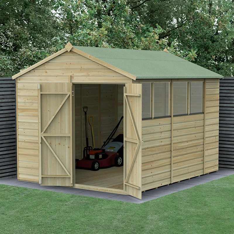 10' X 8' Forest Beckwood 25yr Guarantee Shiplap Pressure Treated Double Door Apex Wooden Shed (3.01m X 2.61m) 3 10' X 8' Forest Beckwood 25yr Guarantee Shiplap Pressure Treated Double Door Apex Wooden Shed (3.01m X 2.61m)