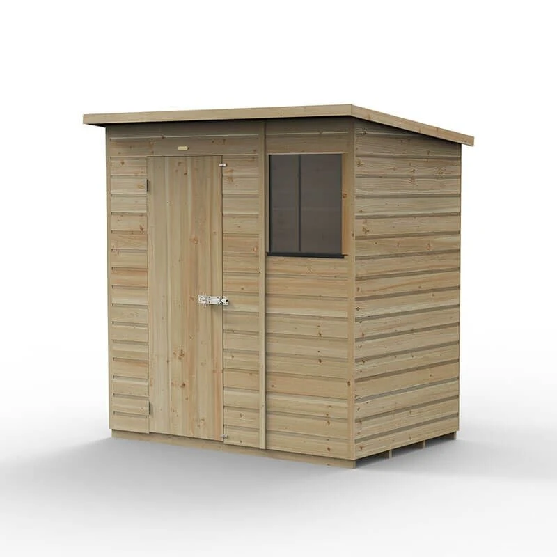 6' X 4' Forest Beckwood 25yr Guarantee Shiplap Pressure Treated Pent Wooden Shed (1.98m X 1.4m) 4 6' X 4' Forest Beckwood 25yr Guarantee Shiplap Pressure Treated Pent Wooden Shed (1.98m X 1.4m) - Image 2