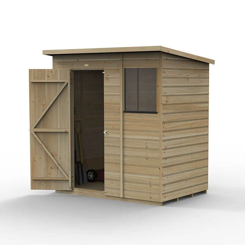 6' X 4' Forest Beckwood 25yr Guarantee Shiplap Pressure Treated Pent Wooden Shed (1.98m X 1.4m) 20 6' X 4' Forest Beckwood 25yr Guarantee Shiplap Pressure Treated Pent Wooden Shed (1.98m X 1.4m) - Image 18