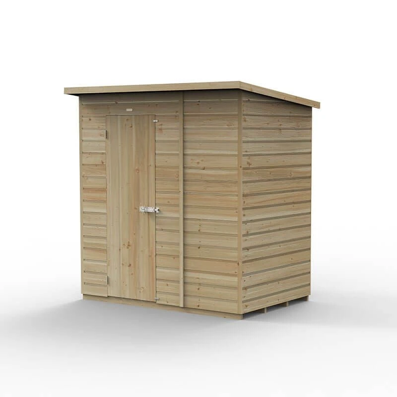 6' X 4' Forest Beckwood 25yr Guarantee Shiplap Pressure Treated Windowless Pent Wooden Shed (1.98m X 1.4m) 4 6' X 4' Forest Beckwood 25yr Guarantee Shiplap Pressure Treated Windowless Pent Wooden Shed (1.98m X 1.4m) - Image 2