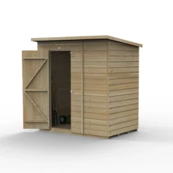 6' X 4' Forest Beckwood 25yr Guarantee Shiplap Pressure Treated Windowless Pent Wooden Shed (1.98m X 1.4m) 37 6' X 4' Forest Beckwood 25yr Guarantee Shiplap Pressure Treated Windowless Pent Wooden Shed (1.98m X 1.4m) -Zen Gardenia Sales spp64nwm open 04.20.23 2