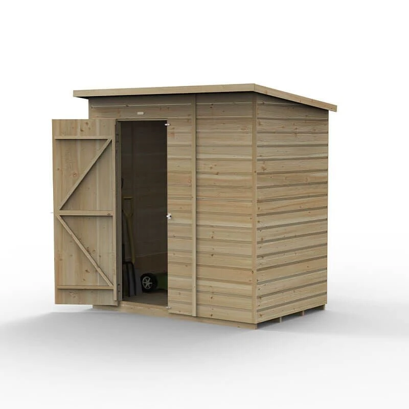 6' X 4' Forest Beckwood 25yr Guarantee Shiplap Pressure Treated Windowless Pent Wooden Shed (1.98m X 1.4m) 19 6' X 4' Forest Beckwood 25yr Guarantee Shiplap Pressure Treated Windowless Pent Wooden Shed (1.98m X 1.4m) - Image 17