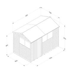 10' X 6' Forest Beckwood 25yr Guarantee Shiplap Pressure Treated Double Door Reverse Apex Wooden Shed (3.01m X 1.99m) 25 10' X 6' Forest Beckwood 25yr Guarantee Shiplap Pressure Treated Double Door Reverse Apex Wooden Shed (3.01m X 1.99m) -Zen Gardenia Sales spr106dd4wm line drawing 2023