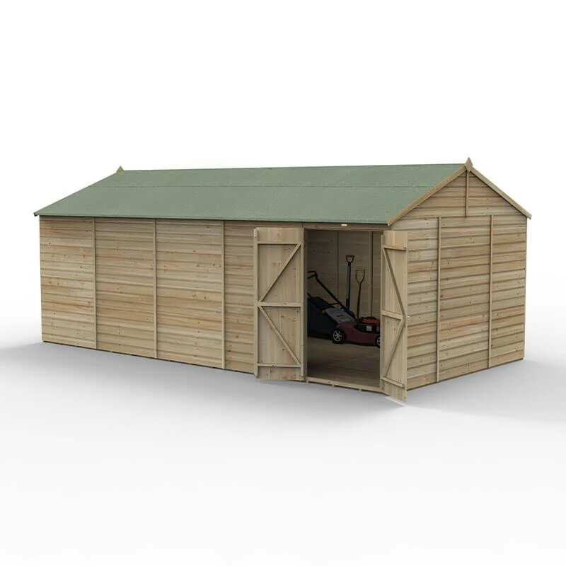 20' X 10' Forest Beckwood 25yr Guarantee Shiplap Pressure Treated Windowless Double Door Reverse Apex Wooden Shed (5.96m X 3.21m) 19 20' X 10' Forest Beckwood 25yr Guarantee Shiplap Pressure Treated Windowless Double Door Reverse Apex Wooden Shed (5.96m X 3.21m) - Image 17