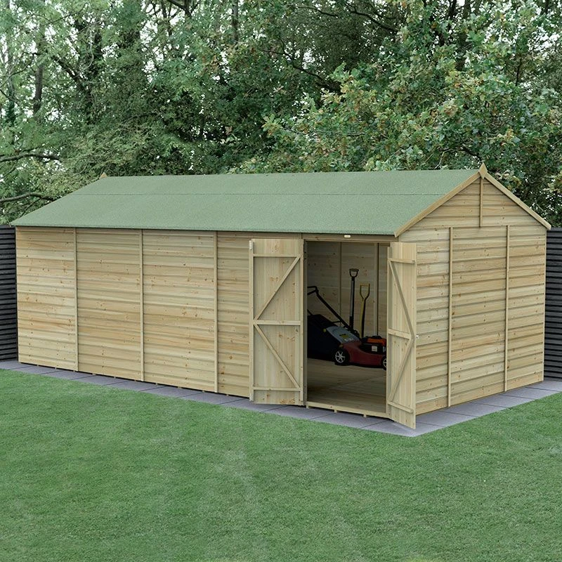 20' X 10' Forest Beckwood 25yr Guarantee Shiplap Pressure Treated Windowless Double Door Reverse Apex Wooden Shed (5.96m X 3.21m) 3 20' X 10' Forest Beckwood 25yr Guarantee Shiplap Pressure Treated Windowless Double Door Reverse Apex Wooden Shed (5.96m X 3.21m)