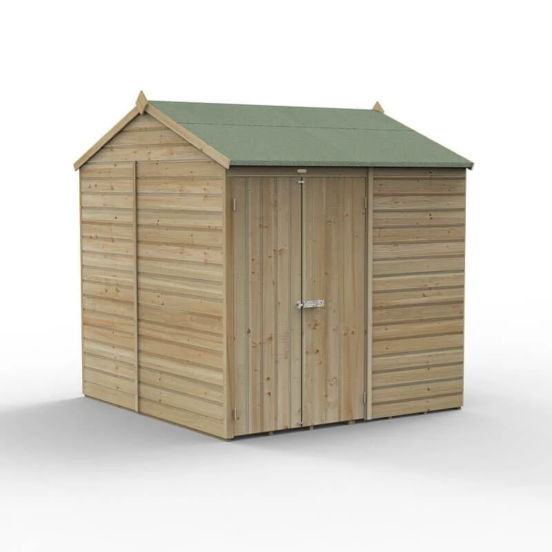 7' X 7' Forest Beckwood 25yr Guarantee Shiplap Pressure Treated Windowless Double Door Reverse Apex Wooden Shed (2.28m X 2.12m) 4 7' X 7' Forest Beckwood 25yr Guarantee Shiplap Pressure Treated Windowless Double Door Reverse Apex Wooden Shed (2.28m X 2.12m) - Image 2