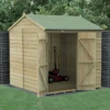 7' X 7' Forest Beckwood 25yr Guarantee Shiplap Pressure Treated Windowless Double Door Reverse Apex Wooden Shed (2.28m X 2.12m)