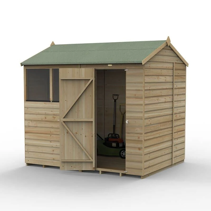 8' X 6' Forest Beckwood 25yr Guarantee Shiplap Pressure Treated Reverse Apex Wooden Shed (2.42m X 1.99m) 20 8' X 6' Forest Beckwood 25yr Guarantee Shiplap Pressure Treated Reverse Apex Wooden Shed (2.42m X 1.99m) - Image 18