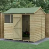 8' X 6' Forest Beckwood 25yr Guarantee Shiplap Pressure Treated Reverse Apex Wooden Shed (2.42m X 1.99m) 2 8' X 6' Forest Beckwood 25yr Guarantee Shiplap Pressure Treated Reverse Apex Wooden Shed (2.42m X 1.99m) -Zen Gardenia Sales spr862wm insitu min 1