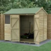 8' X 6' Forest Beckwood 25yr Guarantee Shiplap Pressure Treated Double Door Reverse Apex Wooden Shed (2.42m X 1.99m) -Zen Gardenia Sales spr86dd2wm insitu min 1