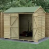 8' X 6' Forest Beckwood 25yr Guarantee Shiplap Pressure Treated Windowless Double Door Reverse Apex Wooden Shed (2.42m X 1.99m) -Zen Gardenia Sales spr86ddnwm insitu min 1