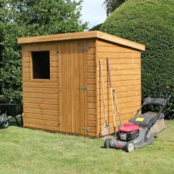 12' X 6' Traditional Standard Shiplap Pent Wooden Garden Shed (3.66m X 1.83m) 23 12' X 6' Traditional Standard Shiplap Pent Wooden Garden Shed (3.66m X 1.83m) -Zen Gardenia Sales standard pent sheds insitu5 min 2