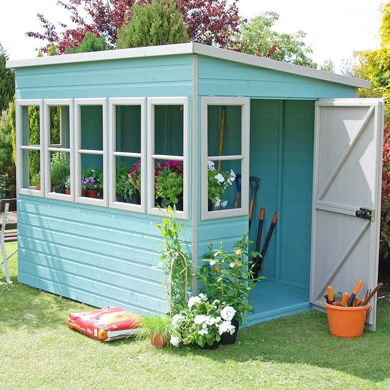 6' X 8' Shire Sun Pent Wooden Garden Potting Shed (1.94m X 2.58m) 3 6' X 8' Shire Sun Pent Wooden Garden Potting Shed (1.94m X 2.58m)