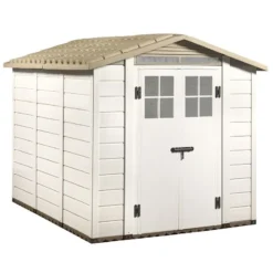 6'6 X 8' Shire Tuscany Evo 240 Apex Plastic Double Door Shed (2.02m X 2.42m) 21 6'6 X 8' Shire Tuscany Evo 240 Apex Plastic Double Door Shed (2.02m X 2.42m) -Zen Gardenia Sales tevo2404pvc 1aa 6x8 shire tuscany evo 240 cutout min