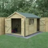 12' X 8' Forest Timberdale 25yr Guarantee Tongue & Groove Pressure Treated Double Door Combination Apex Shed (3.65m X 2.52m) 2 12' X 8' Forest Timberdale 25yr Guarantee Tongue & Groove Pressure Treated Double Door Combination Apex Shed (3.65m X 2.52m) -Zen Gardenia Sales tpac812ddm