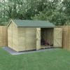 12' X 8' Forest Timberdale 25yr Guarantee Tongue & Groove Pressure Treated Windowless Double Door Reverse Apex Shed (3.65m X 2.52m) -Zen Gardenia Sales tpra812ddnwm