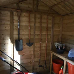 8' X 6' Forest Timberdale 25yr Guarantee Tongue & Groove Pressure Treated Reverse Apex Shed (2.47m X 1.98m) -Zen Gardenia Sales tpra86m 4