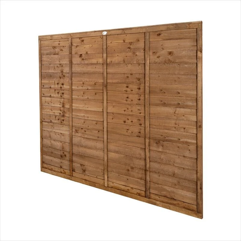 Forest 6' X 5'6 Brown Pressure Treated Super Lap Fence Panel (1.83m X 1.68m) 5 Forest 6' X 5'6 Brown Pressure Treated Super Lap Fence Panel (1.83m X 1.68m) - Image 3