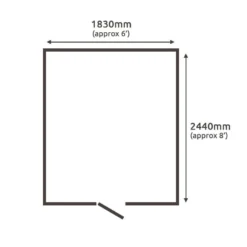8' X 6' Traditional Shiplap 6' Cabin Garden Shed (2.44m X 1.83m) -Zen Gardenia Sales tra86cab min 1