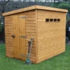 8' X 6' Traditional Shiplap Pent Security Wooden Garden Shed (2.44m X 1.83m) -Zen Gardenia Sales tra86scp 01 min
