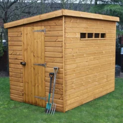 8' X 6' Traditional Shiplap Pent Security Wooden Garden Shed (2.44m X 1.83m)