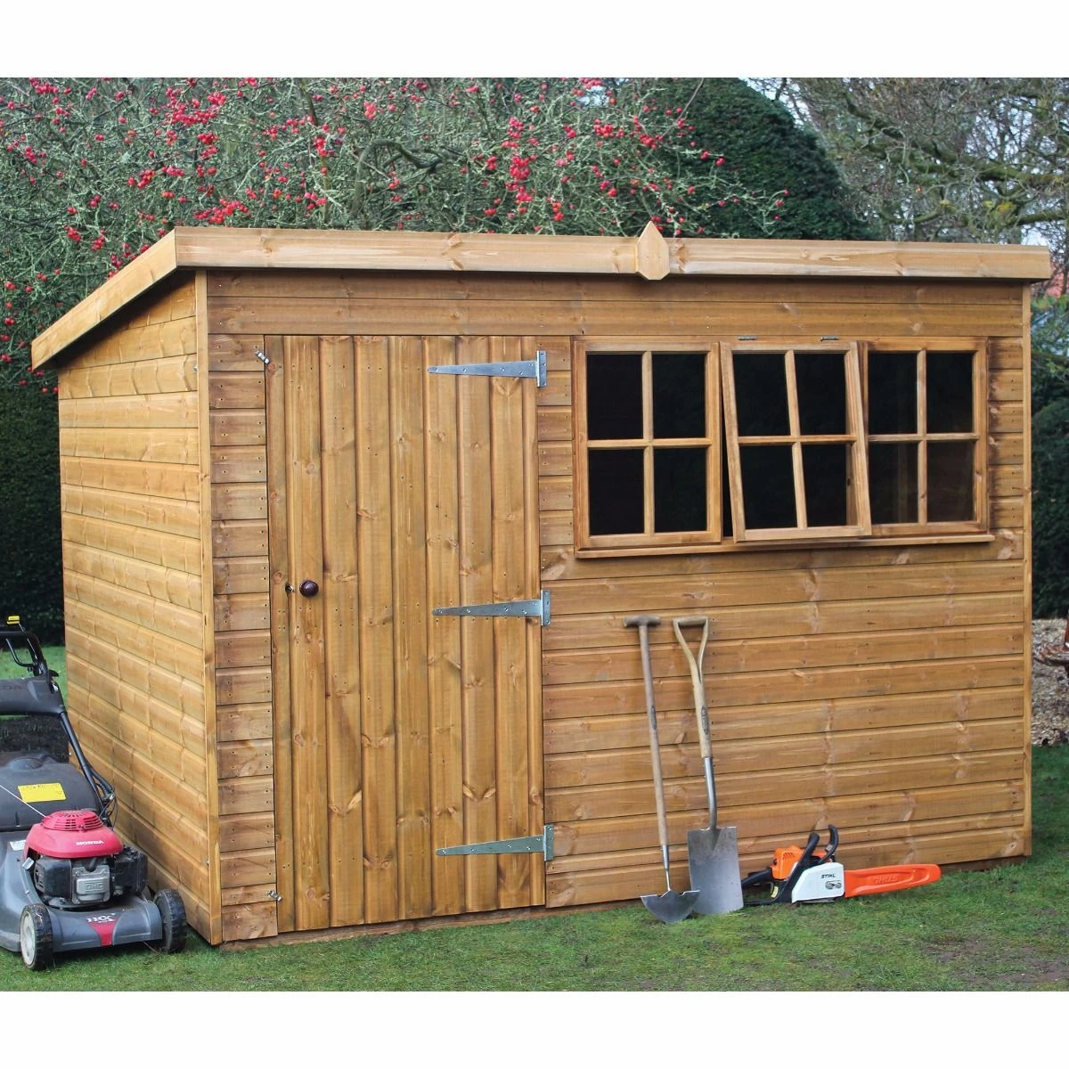 8' X 8' Traditional Heavy Duty Shiplap Pent Wooden Garden Shed (2.44m X 2.44m) 3 8' X 8' Traditional Heavy Duty Shiplap Pent Wooden Garden Shed (2.44m X 2.44m)