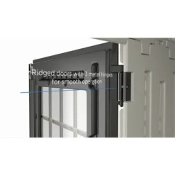 8' X 13' Suncast New Tremont Two Apex Roof Plastic Garden Storage Shed (2.43m X 4.03m) -Zen Gardenia Sales tremont door hinges 1