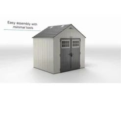 8' X 13' Suncast New Tremont Two Apex Roof Plastic Garden Storage Shed (2.43m X 4.03m) -Zen Gardenia Sales tremont easy assembly 1
