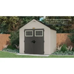 8' X 13' Suncast New Tremont Two Apex Roof Plastic Garden Storage Shed (2.43m X 4.03m) -Zen Gardenia Sales tremont lifestyle 1