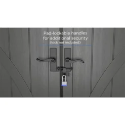 8' X 13' Suncast New Tremont Two Apex Roof Plastic Garden Storage Shed (2.43m X 4.03m) -Zen Gardenia Sales tremont padlockable 1