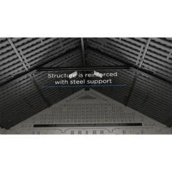 8' X 16' Suncast New Tremont One Apex Roof Plastic Garden Storage Shed (2.43m X 4.96m) -Zen Gardenia Sales tremont steel support