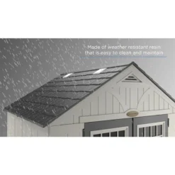 8' X 13' Suncast New Tremont Two Apex Roof Plastic Garden Storage Shed (2.43m X 4.03m) -Zen Gardenia Sales tremont weatherproof 1