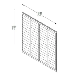 Forest 6' X 6' Pressure Treated Lap Fence Panel (1.83m X 1.83m) 13 Forest 6' X 6' Pressure Treated Lap Fence Panel (1.83m X 1.83m) -Zen Gardenia Sales tsuper66ptr pressure treated superlap panel 1 83m drawing
