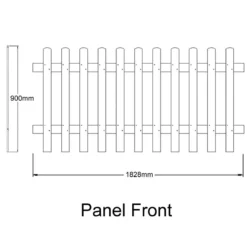 Forest 6' X 3' Pressure Treated Pale Picket Fence Panel (1.83m X 0.9m) 8 Forest 6' X 3' Pressure Treated Pale Picket Fence Panel (1.83m X 0.9m) -Zen Gardenia Sales ufp30 03