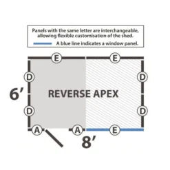 8' X 6' Forest 4Life 25yr Guarantee Overlap Pressure Treated Reverse Apex Wooden Shed (2.42m X 1.99m) 38 8' X 6' Forest 4Life 25yr Guarantee Overlap Pressure Treated Reverse Apex Wooden Shed (2.42m X 1.99m) -Zen Gardenia Sales updated image 3