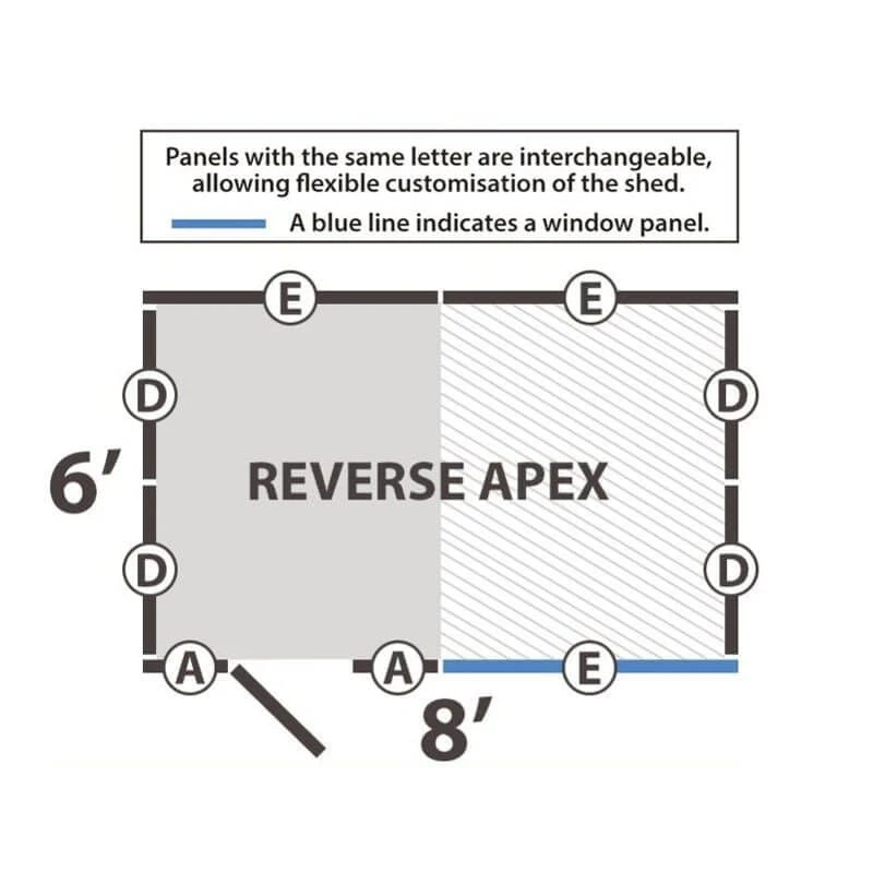 8' X 6' Forest 4Life 25yr Guarantee Overlap Pressure Treated Reverse Apex Wooden Shed (2.42m X 1.99m) 19 8' X 6' Forest 4Life 25yr Guarantee Overlap Pressure Treated Reverse Apex Wooden Shed (2.42m X 1.99m) - Image 17